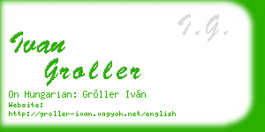 ivan groller business card